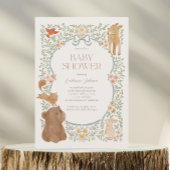 Waldtiere Wasserfarben Kinderdusche Einladung