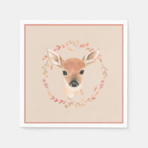 Waldtiere Wasserfarben Minimalistische Babydusche