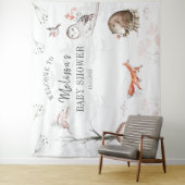 Waldtiere Wasserfarbenwaldtiere Kinderdusche Wandteppich (Beispiel)