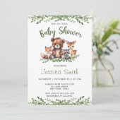 WALDTIERE WASSERFARBSCHEIBE EINLADUNG (Stehend Vorderseite)