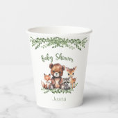 WALDTIERE WASSERFARBSCHEIBE PAPPBECHER (Rückseite)