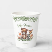 WALDTIERE WASSERFARBSCHEIBE PAPPBECHER (Vorderseite)