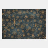 Waldtiere Weihnachten Aquamarin Geschenkpapier Set (Vorderseite)