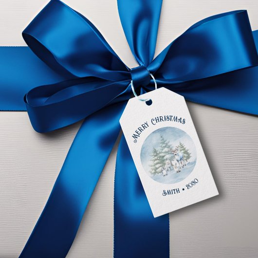 Waldtiere Weihnachten Geschenkanhänger