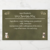 Waldtiere Weihnachten Heiße Kakao Mix Grün