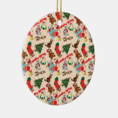 Waldtiere Weihnachten Keramik Ornament (Rechts)
