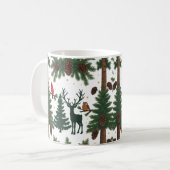Waldtiere Weihnachten Klassische Tasse - Rustikal (Vorderseite Links)