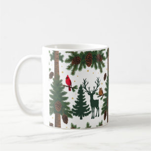 Waldtiere Weihnachten Klassische Tasse - Rustikal