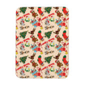Waldtiere Weihnachten Magnet (Vertikal)