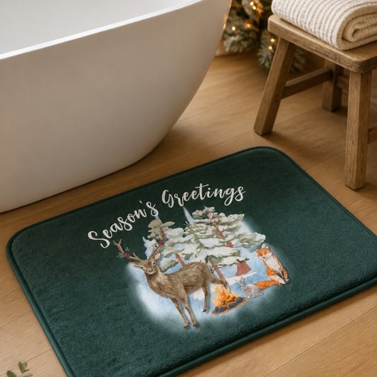Waldtiere Weihnachtsbadematte Badematte