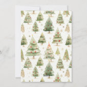 Waldtiere Weihnachtsbaum Feiertagskarte (Rückseite)