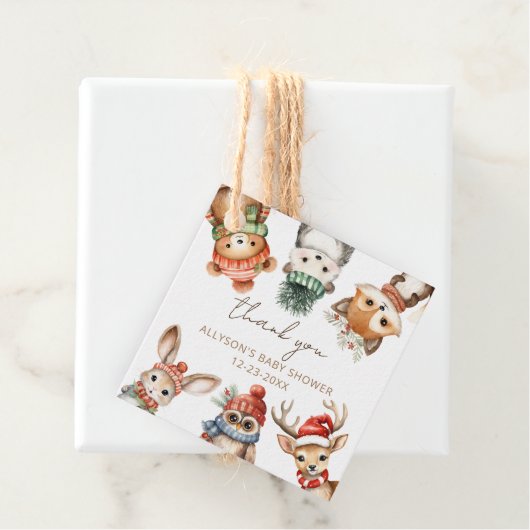 Waldtiere Weihnachtsdusche Geschenkanhänger (Beispiel)