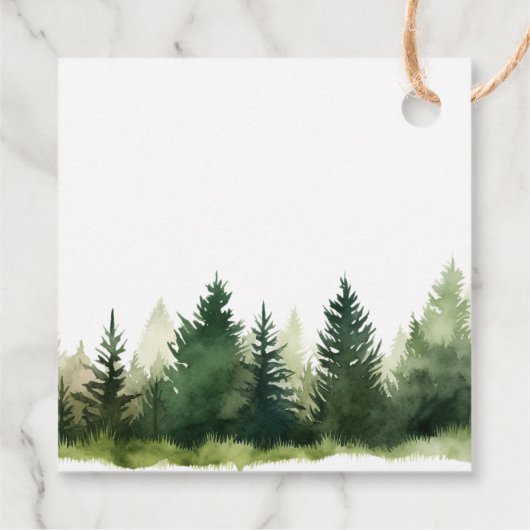 Waldtiere Weihnachtsdusche Geschenkanhänger (Rückseite)