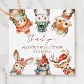 Waldtiere Weihnachtsdusche Geschenkanhänger (Vorderseite)