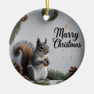 Waldtiere Weihnachtsfeiertage Keramik Ornament