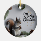 Waldtiere Weihnachtsfeiertage Keramik Ornament (Hinten)