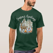 Waldtiere Weihnachtsfest T - Shirt (Vorderseite)