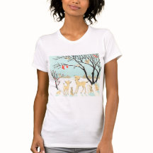 Waldtiere Weihnachtsfest T - Shirt
