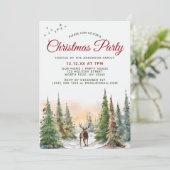 Waldtiere Weihnachtsgebäck Party Einladung (Stehend Vorderseite)