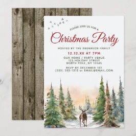 Waldtiere Weihnachtsgebäck Party Einladung
