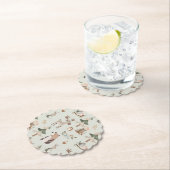 Waldtiere weisen grüne rustikale Babydusche Untersetzer (Vor Ort)