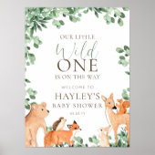 Waldtiere Weiße Wildtiere ein Willkommenszeichen Poster (Vorne)