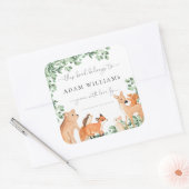 Waldtiere Weißes Buchzeichen Aufkleber (Umschlag)