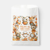Waldtiere Whimsical Herbst Kindergeburtstag Geschenktütchen (Vorderseite)
