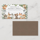 Waldtiere wie groß ist Mama's Bauchspiel Begleitkarte (Vorne/Hinten)