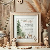 Waldtiere wie groß ist Mammys Bauch Poster