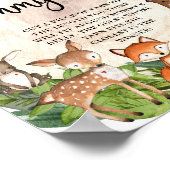 Waldtiere Wie groß ist Mommys Bauchwild Poster (Ecke)