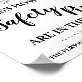 Waldtiere Wie viele Buttone in Sicherheit Duschen Poster (Ecke)