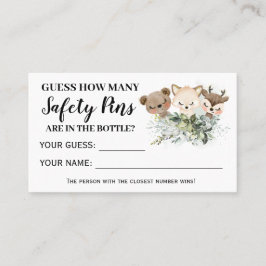 Waldtiere wie viele Buttone mit Sicherheit Kinders Platzkarte