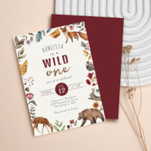 Waldtiere Wild ein erster Geburtstag