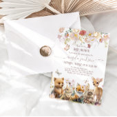 Waldtiere Wildblume Girl Baby Dusche Einladung