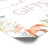 Waldtiere Wildblumen Karten und Geschenke Schild (Ecke)