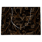 Waldtiere Wildtiere Hirschbären Dunkle Natur Große Geschenktüte (Vorderseite)