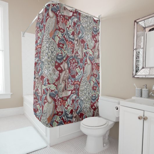 Waldtiere, William Morris Duschvorhang (Beispiel)