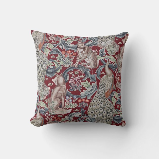 Waldtiere, William Morris Kissen (Vorderseite)