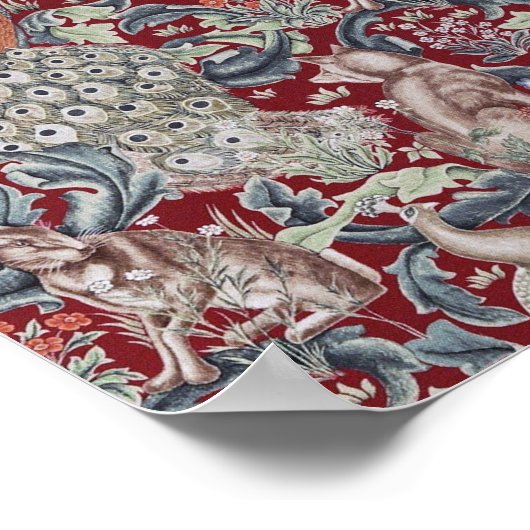 Waldtiere, William Morris Poster (Ecke)
