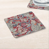 Waldtiere, William Morris Rechteckiger Pappuntersetzer (angewinkelt)