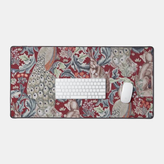 Waldtiere, William Morris Schreibtischunterlage (Tastatur & Maus)
