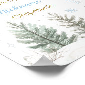Waldtiere Winter 1. Geburtstagsmeilenstein Poster (Ecke)