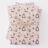 Waldtiere Winter Geschenkpapier Set (Beispiel)
