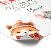 Waldtiere Winter Mama-osa-Bar Poster (Ecke)