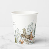 Waldtiere Winter Pappbecher (Rückseite)