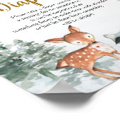 Waldtiere Winter Tiere Waldspätabenteuer Poster (Ecke)