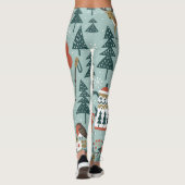 Waldtiere: Winter Vintag nahtlos. Leggings (Rückseite)