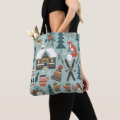 Waldtiere: Winter Vintag nahtlos. Tasche (Von Nahem)