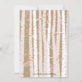 Waldtiere Wintermädchen Einladung zum Geburtstag (Rückseite)